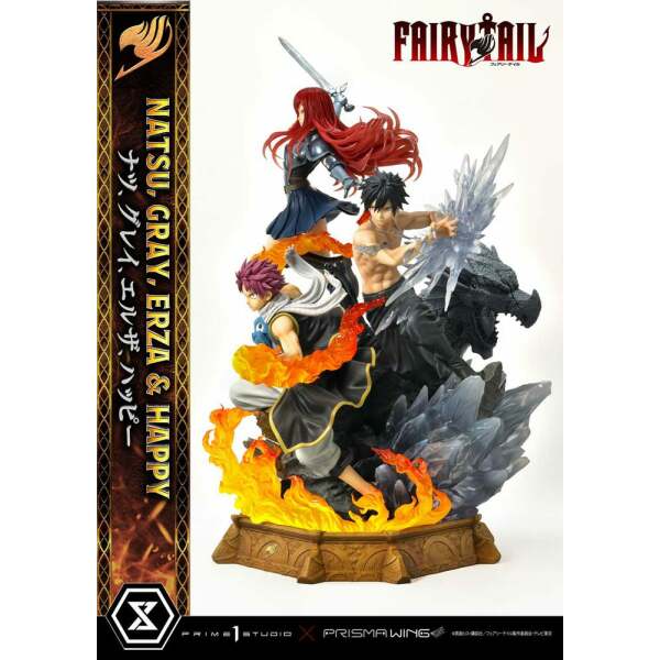 Estatua Natsu Gray Erza Happy Fairy Tail PVC 1/7 57 cm - Collector4u.com