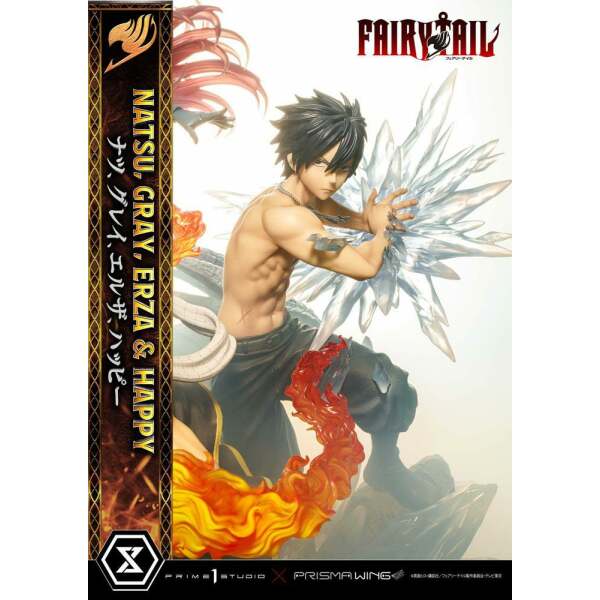 Estatua Natsu Gray Erza Happy Fairy Tail PVC 1/7 57 cm - Collector4u.com