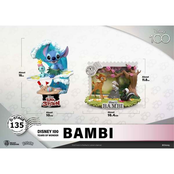 Diorama Bambi Disney 100th Anniversary PVC D-Stage 12 cm - Collector4u.com