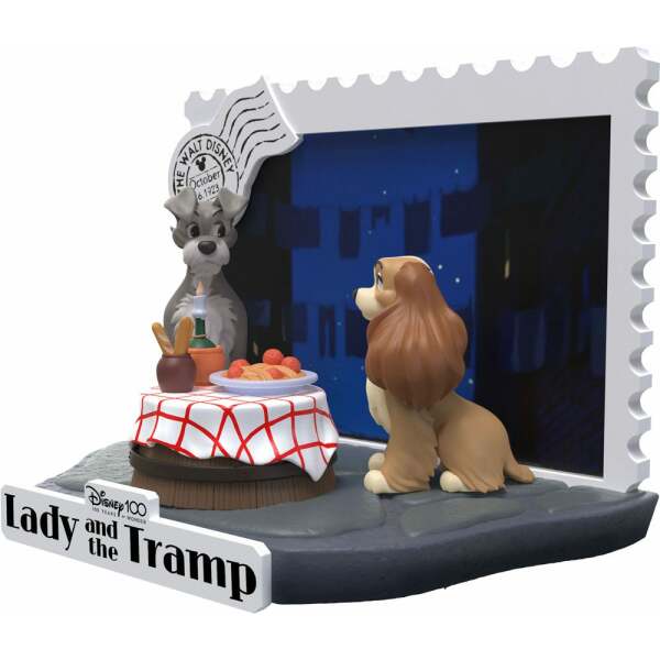 Diorama Lady And The Tramp Disney 100th Anniversary PVC D-Stage 12 cm - Collector4u.com