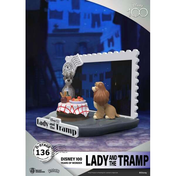 Diorama Lady And The Tramp Disney 100th Anniversary PVC D-Stage 12 cm - Collector4u.com