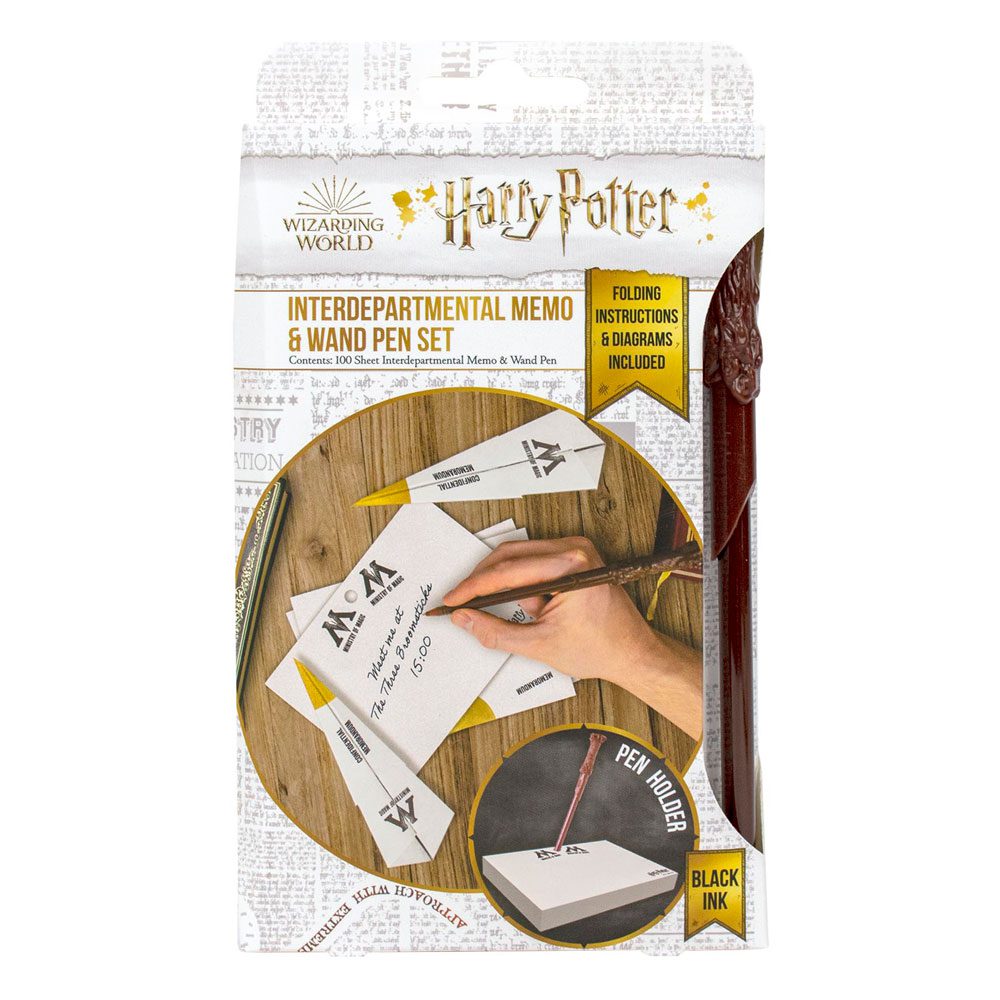 Harry Potter Bloc de notas con lápiz varita mágica Hogwarts Caja (6)