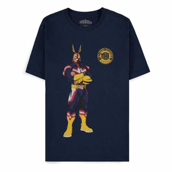 My Hero Academia Camiseta Navy All Might Quote talla XL