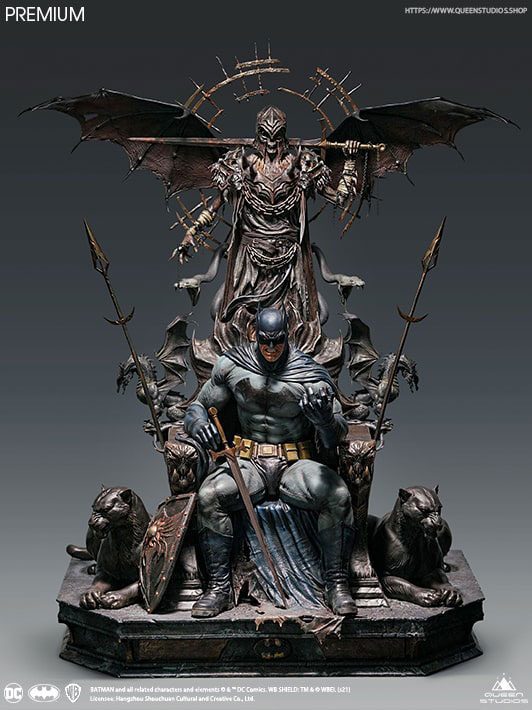 DC Comics Estatua 1/4 Batman on Throne Premium Edition 92 cm