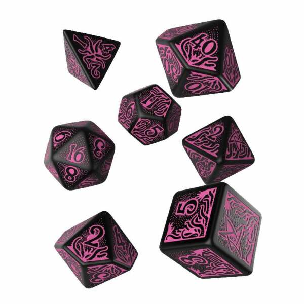 Call of Cthulhu Séptima edición Pack de Dados Black & Magenta (7) - Collector4U