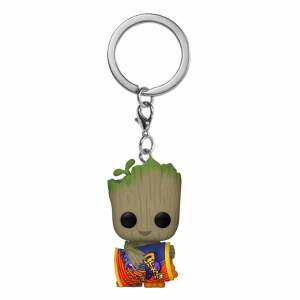 Yo soy Groot Llaveros Pocket POP! Vinyl Groot w/ Cheese Puffs 4 cm Expositor (12) - Collector4U