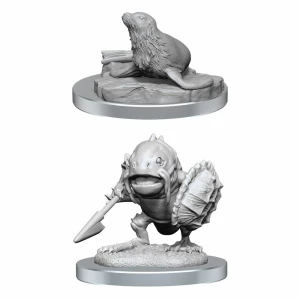 D&D Nolzur's Marvelous Miniatures Pack de 2 Miniaturas sin pintar Locathah & Seal - Collector4U.com