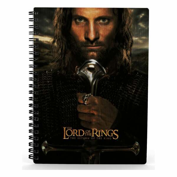 El Señor de los Anillos Libreta Efecto 3D Aragorn - Collector4U