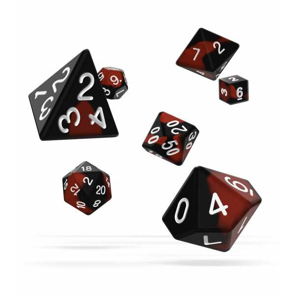 Oakie Doakie Dice Dados RPG-Set Glow in the Dark - Lava (7) - Collector4U