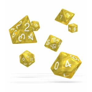 Oakie Doakie Dice Dados RPG-Set Marble - Amarillo (7) - Collector4U