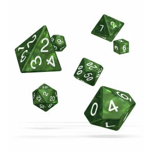 Oakie Doakie Dice Dados RPG-Set Marble - Verde (7) - Collector4U