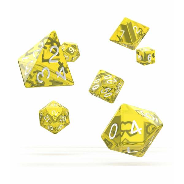 Oakie Doakie Dice Dados RPG-Set Translucent - Amarillo (7) - Collector4U