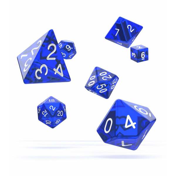 Oakie Doakie Dice Dados RPG-Set Translucent - Azul (7) - Collector4U