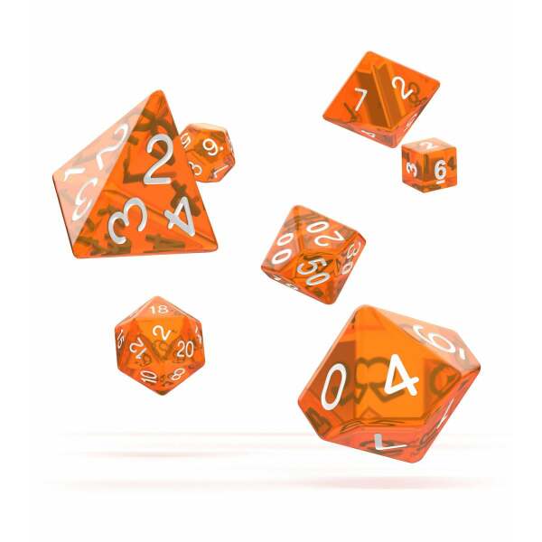 Oakie Doakie Dice Dados RPG-Set Translucent - Naranja (7) - Collector4U