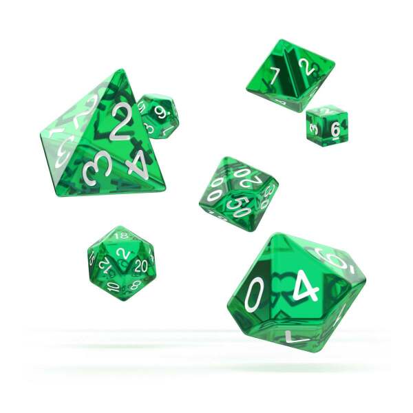 Oakie Doakie Dice Dados RPG-Set Translucent - Verde (7) - Collector4U