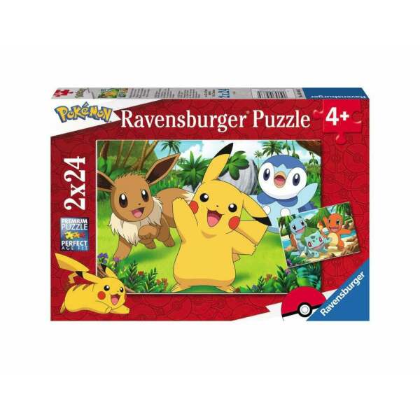 Pokémon Puzzle para niños XXL Pikachu & Friends (2 x 24 piezas)