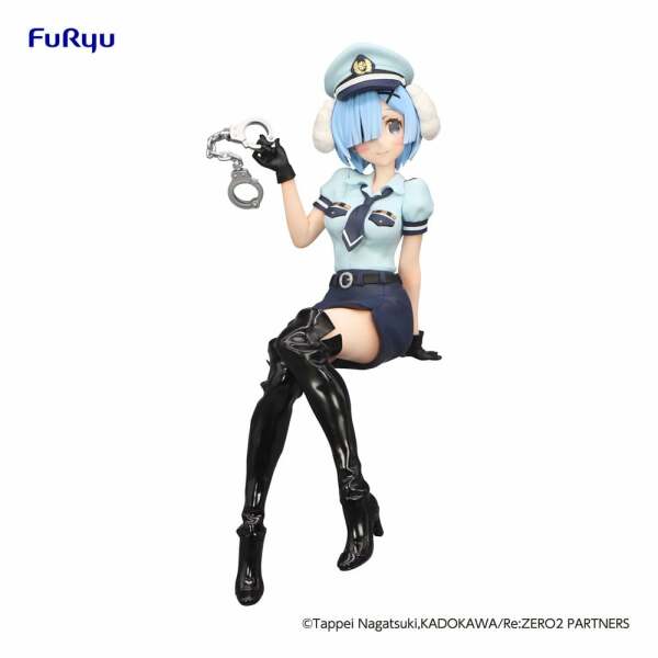 Re:Zero Starting Life in Another World Estatua PVC Noodle Stopper Rem Police Officer Cap with Dog Ears 14 cm