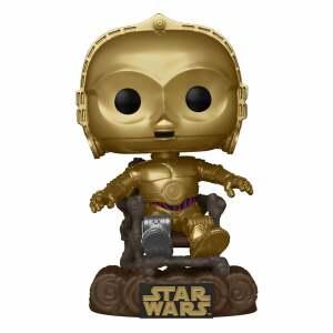 Star Wars Return of the Jedi 40th Anniversary POP! Vinyl Figura C3P0 in chair 9 cm - Collector4U.com