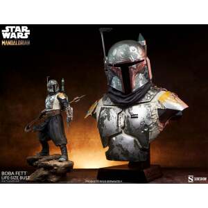 Star Wars The Mandalorian Busto tamaño real Boba Fett 81 cm - Collector4U.com