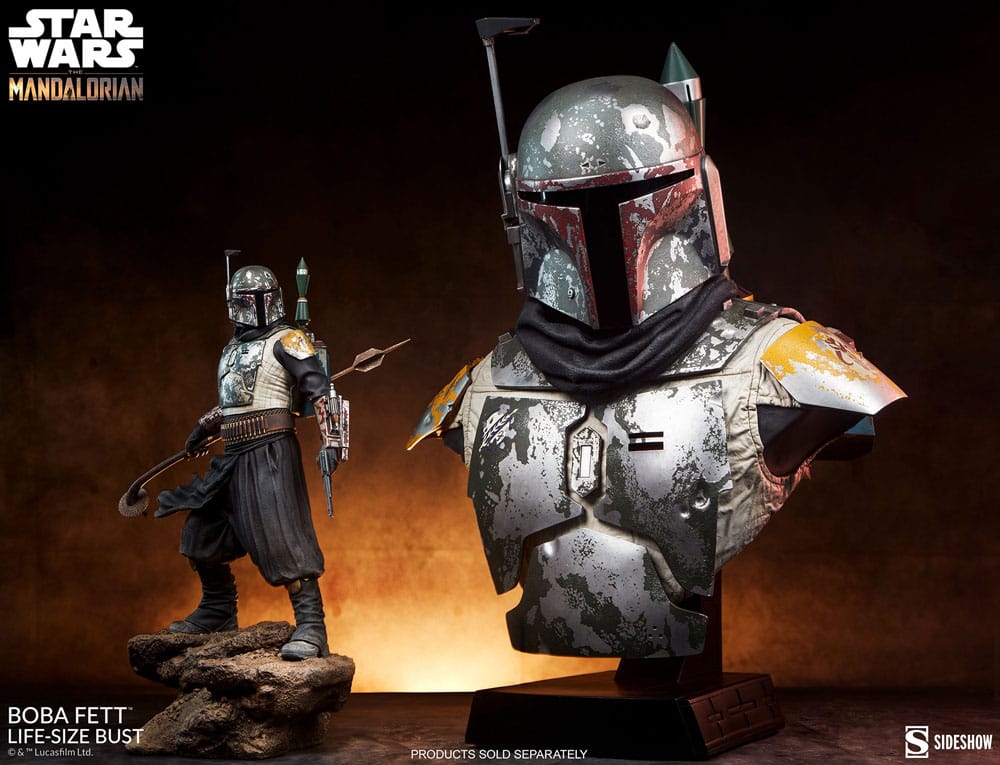 Star Wars The Mandalorian Busto tamaño real Boba Fett 81 cm