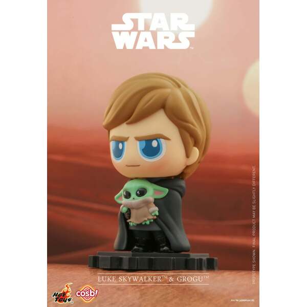 Star Wars: The Mandalorian Minifigura Cosbi Luke Skywalker Grogu 8 cm - Collector4U.com