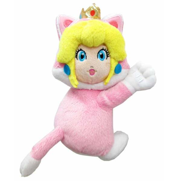 Super Mario Peluche imán Cat Peach 19 cm