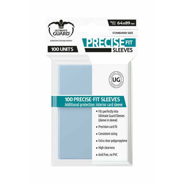 Ultimate Guard Precise-Fit Sleeves Fundas de Cartas Tamaño Estándar Transparente (100) - Collector4U