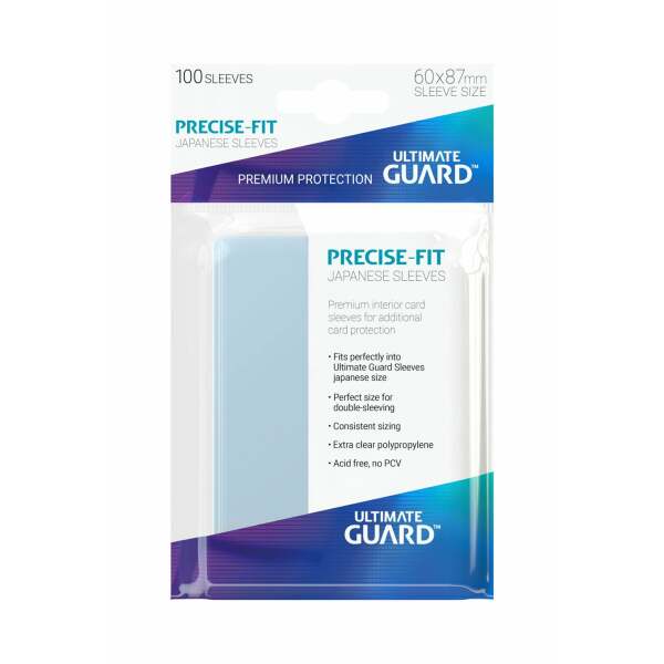 Ultimate Guard Precise-Fit Sleeves Fundas de Cartas Tamaño Japonés Transparente (100) - Collector4U