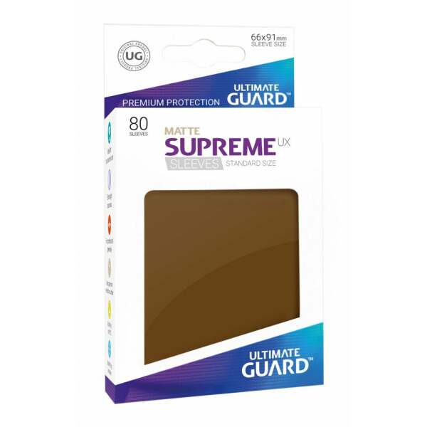 Ultimate Guard Supreme UX Sleeves Fundas de Cartas Tamaño Estándar Marrón Mate (80) - Collector4U