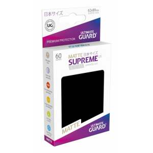 Ultimate Guard Supreme UX Sleeves Fundas de Cartas Tamaño Japonés Negro Mate (60) - Collector4U