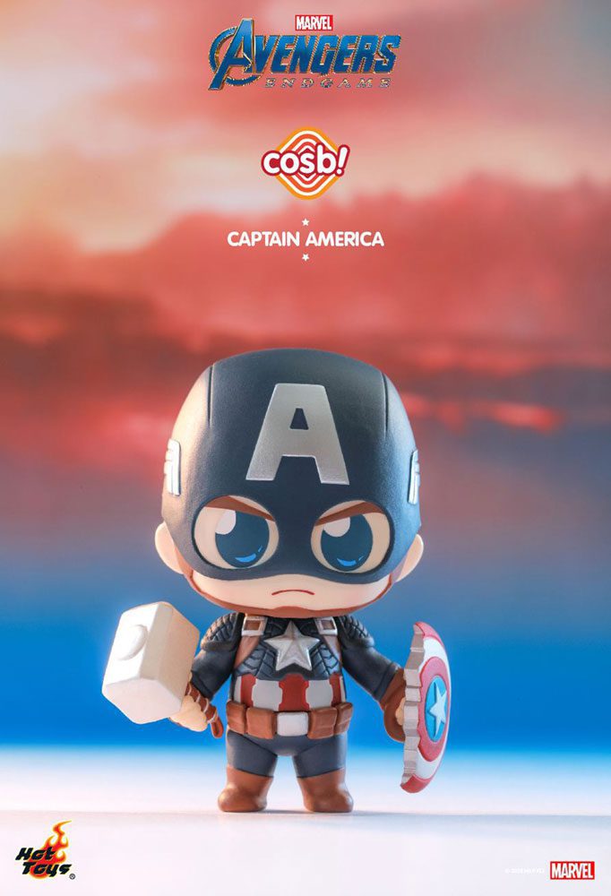 Vengadores: Endgame Minifigura Cosbi Captain America 8 cm