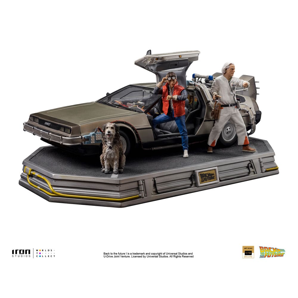 Regreso al Futuro Estatua 1/10 Art Scale DeLorean Full Set 23 cm