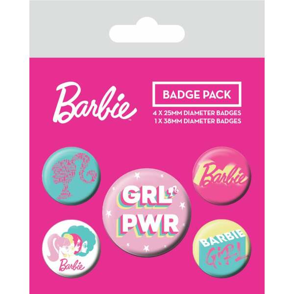 Barbie Pack 5 Chapas Girl Power