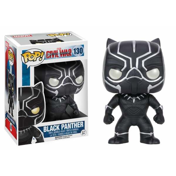 Captain America Civil War POP! Vinyl Cabezón Black Panther 10 cm