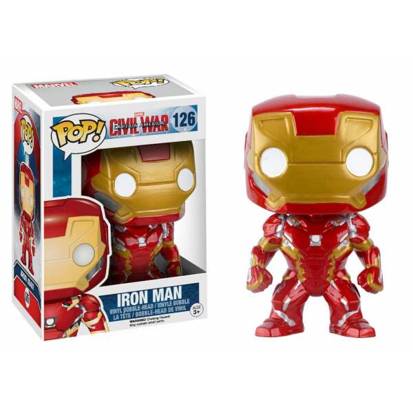 Captain America Civil War POP! Vinyl Cabezón Iron Man 10 cm