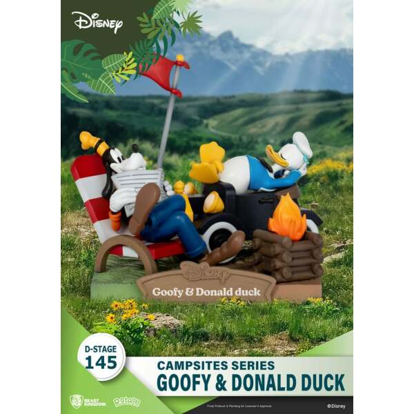 Disney Diorama PVC D-Stage Campsite Series Goofy & Donald Duck 10 cm