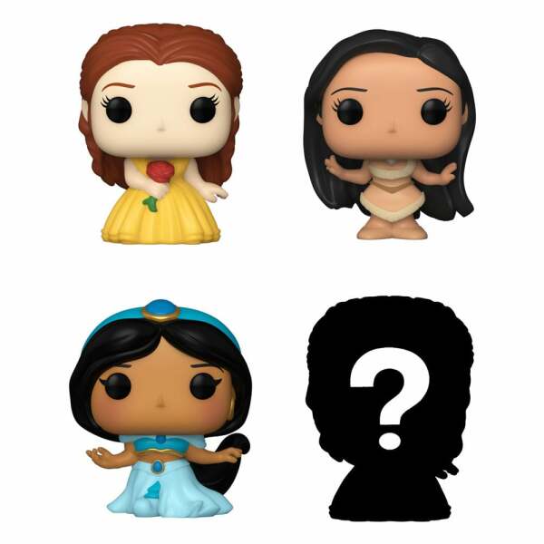 Disney Princesses Pack de 4 Figuras Bitty POP! Vinyl Belle 2,5 cm