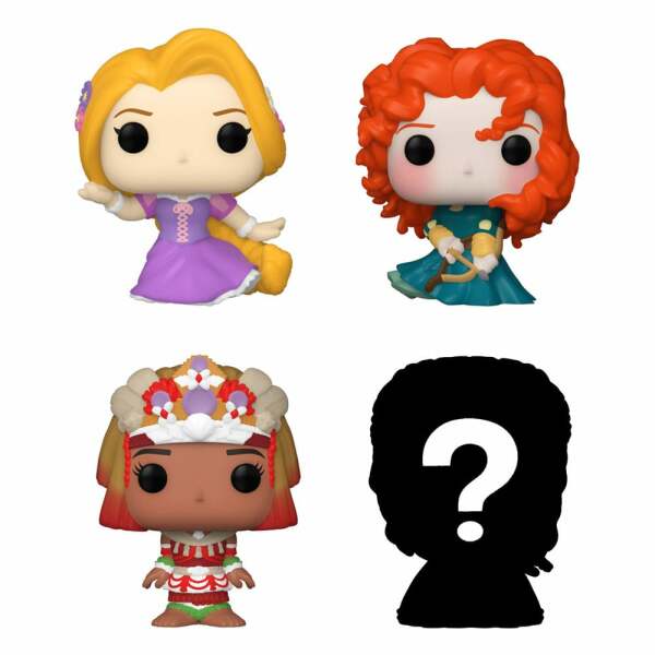 Disney Princesses Pack de 4 Figuras Bitty POP! Vinyl Rapunzel 2,5 cm