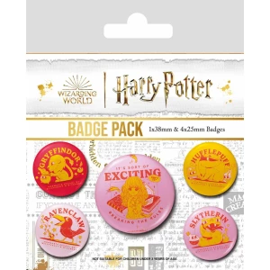 Harry Potter Pack 5 Chapas Witty Witchcraft