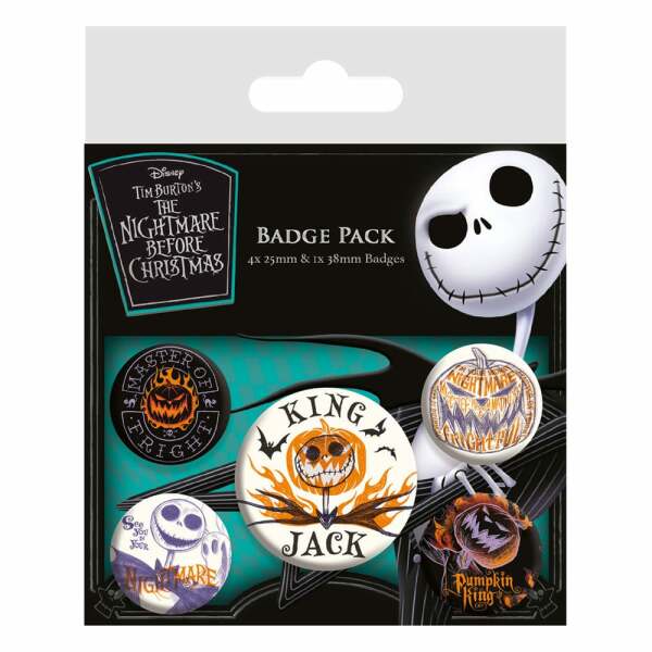 Nightmare before Christmas Pack 5 Chapas Colourful Shadows