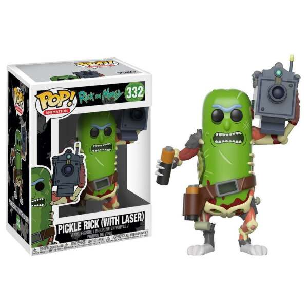 Rick y Morty POP! Animation Vinyl Figura Pickle Rick with Laser 9 cm