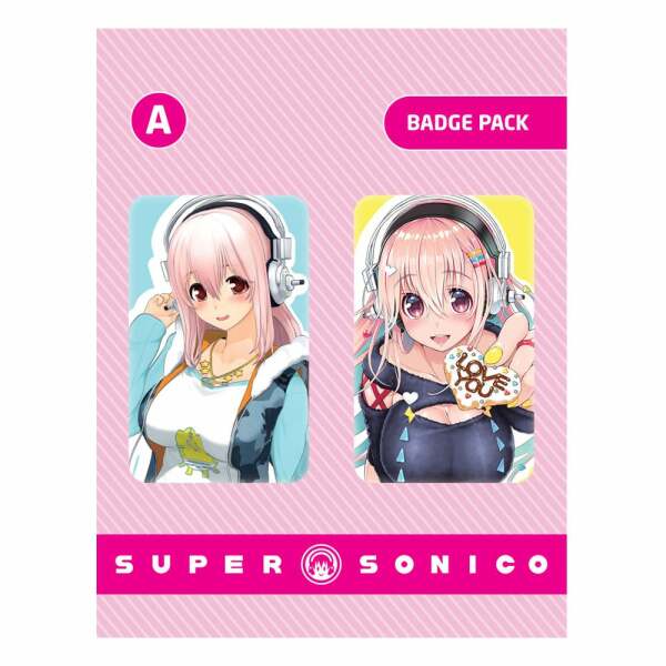 Super Sonico Pack de Chapas Set A