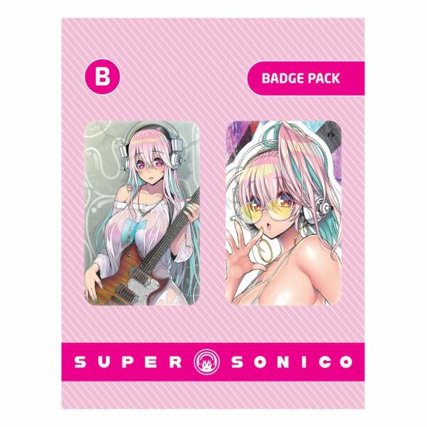 Super Sonico Pack de Chapas Set B