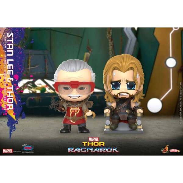 Thor: Ragnarok Minifiguras Cosbaby (S) Stan Lee & Thor 10 cm