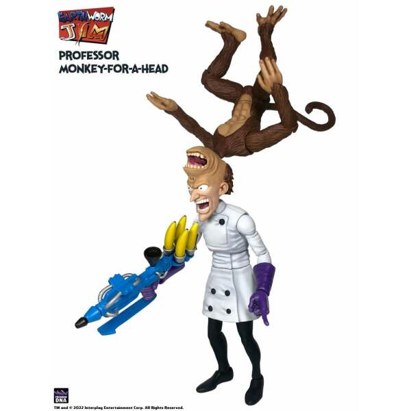 Earthworm Jim Figura Wave 1: Professor Monkey-For-A-Head 28 cm