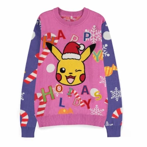 Pokemon Sweatshirt Christmas Jumper Pikachu Patched talla XXL