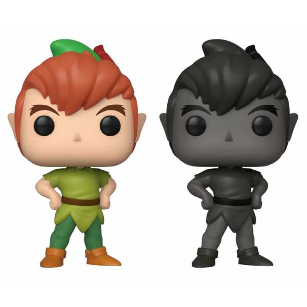 Disney Peter Pan Pack de 2 POP! Vinyl Figuras Peter Pan w/Shadow 9 cm