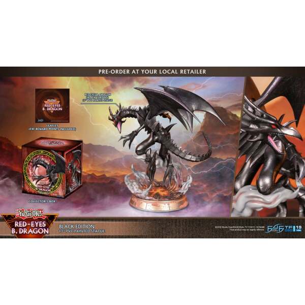 Yu-Gi-Oh! Estatua PVC Red-Eyes B. Dragon Black Colour 33 cm