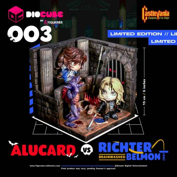 Castlevania Diorama PVC DioCube Alucard Vs Richter Belmont 15 cm