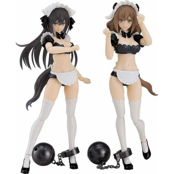 Guilty Princess Maqueta PLAMAX GP-07 Underwear Body Girl Ran & Jelly: Maid Ver. Set 16 cm